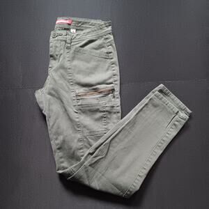 Vintage Unionbay Y2K Cargo Pants 7 Army Green Utility Flap Pocket Skater Grunge